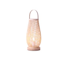 Japanese Style Hotel Bedside Lamp Modern Minimalist Bamboo Weaving