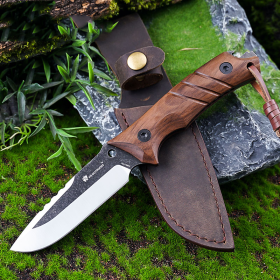 Multi Functional Outdoor Walnut Handle Fruit Knife