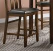 Natural Brown Finish Dinette 5pc Set Kitchen Breakfast Counter Height Dining Table wooden Top Cushion Seats High Chairs Dining room Furniture