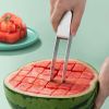 Stainless Steel Watermelon Slicer - Quick; Safe; and Fun! Perfect for Fruit Salad and Kitchen Gadget. 1pc.