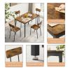 Dining Table Set 5-Piece Dining Chair with Backrest, Industrial style, Sturdy construction. Rustic Brown, 43.31'' L x 27.56'' W x 30.32'' H.