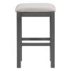 TREXM Multipurpose Home Kitchen Dining Bar Table Set with 3 Upholstered Stools(Gray)