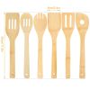 6Pcs Cooking Utensil Bamboo Wooden Spoons Spatula Kitchen Cooking Tools