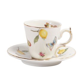 European-style Retro Ceramic British Golden Edge Large Tea Cup Set (Option: A-201 300ml)