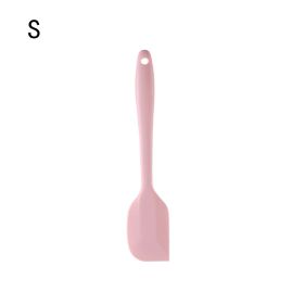 1pc All-in-one High-quality Silicone Scraper Baking Tool; Heat-resistant Silicone Scraper; Cream Cake Spatula; Baking Shovel Knife 8.27inch/11.02inch (Color: Nordic Pink)